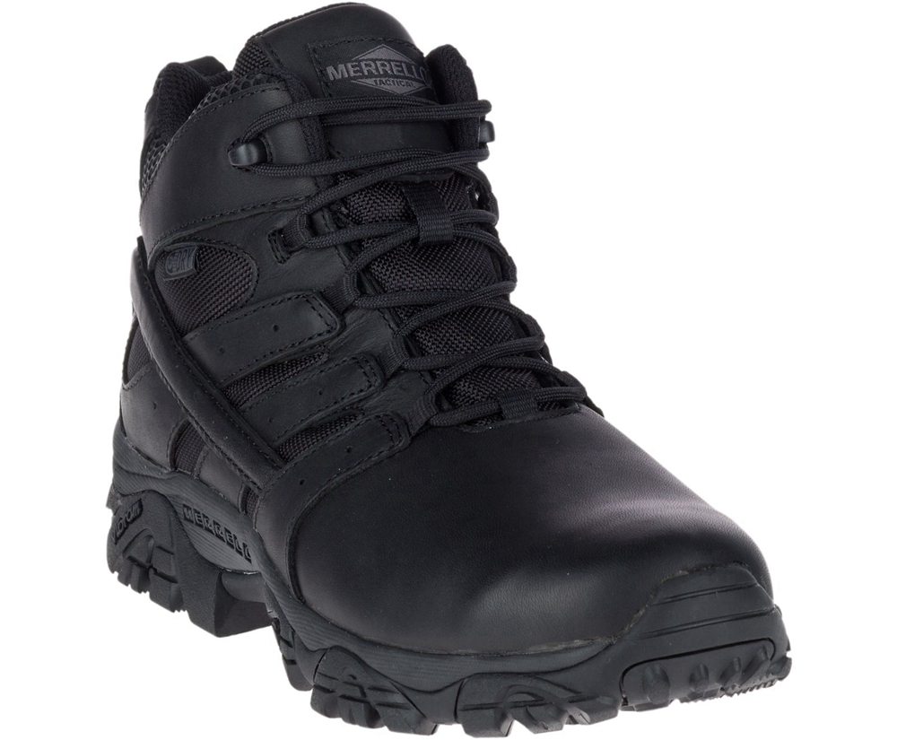 Botas Senhora - Merrell Moab 2 Mid Tactical Response Waterproof - Pretas - IQE703946